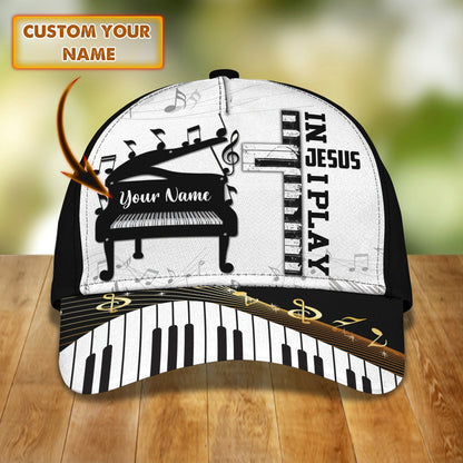 3D Classic Cap Piano 2 Personalized Name Cap Lasfour CA2250