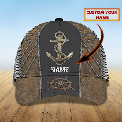 3D Classic Cap Anchor Personalized Name Cap Lasfour CA1081