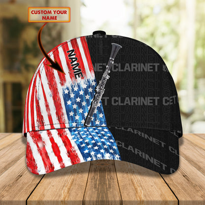 3D Classic Cap Clarinet Personalized Name Cap Nama405 Lasfour CA1100