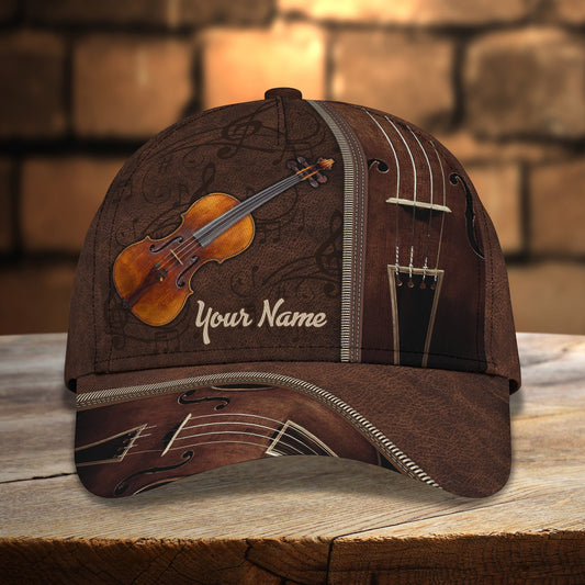 3D Classic Cap Love Violin Personalized Name Cap Lasfour CA2296