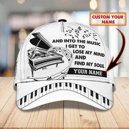 3D Classic Cap Piano Personalized Name Cap Lasfour CA1685