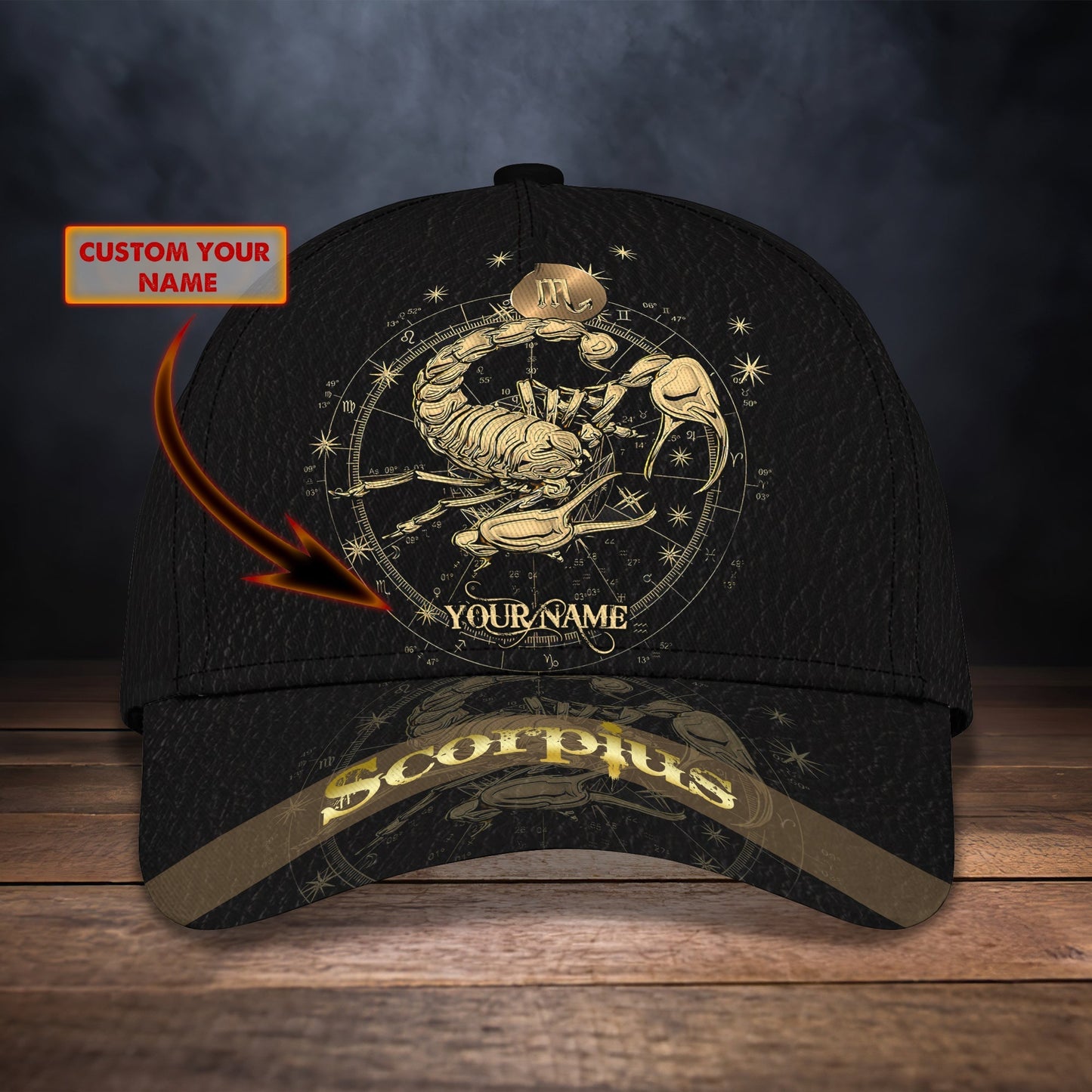 3D Classic Cap Scorpius Personalized Name Cap 265 Lasfour CA1426