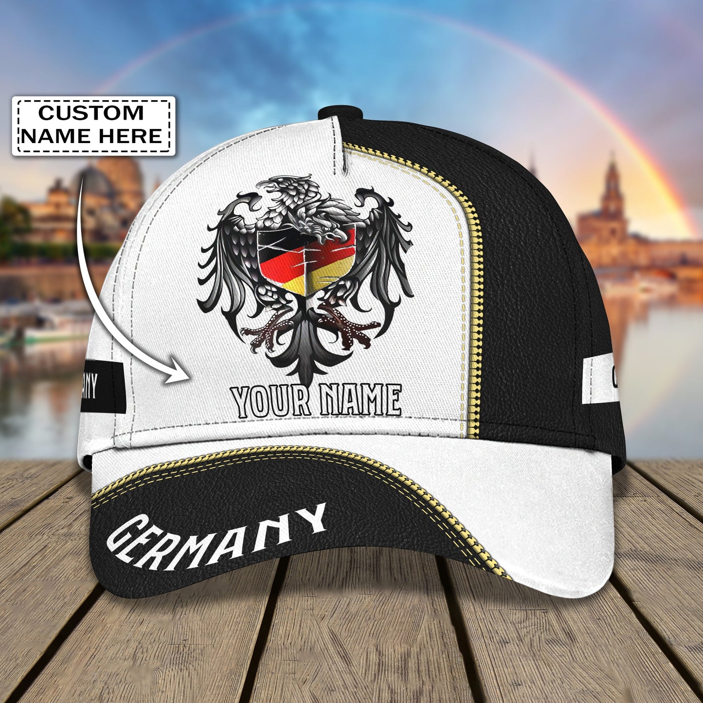 3D Classic Cap Germany1 Personalized Name Cap Lasfour CA1529