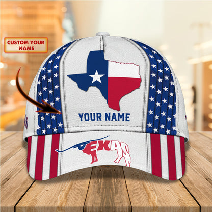 3D Classic Cap Texas Personalized Name Cap102 Texas Lasfour CA1514