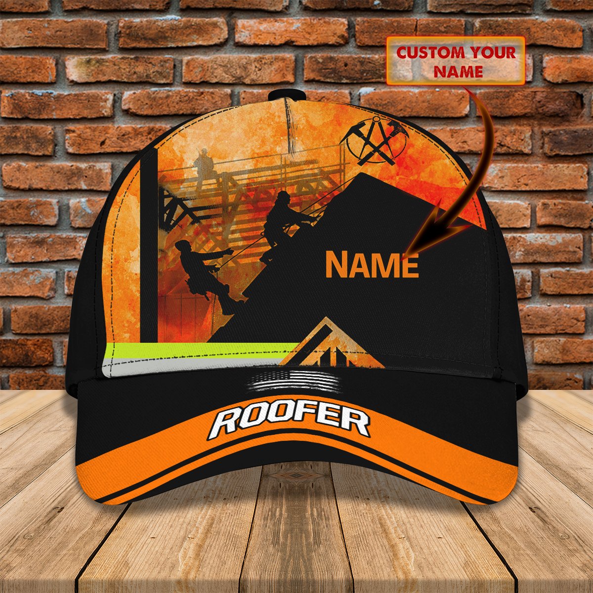3D Classic Cap Roofer 2 Namapersonalized Name Cap 37 Lasfour CA1941