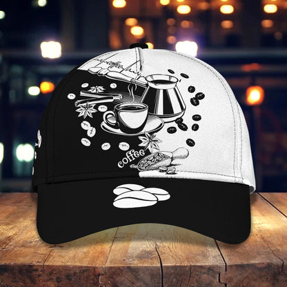 3D Classic Cap Coffee Personalized Name Cap Lasfour CA2221