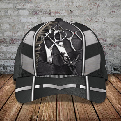 3D Classic Cap Scissors Personalized Name Cap Lasfour CA0825