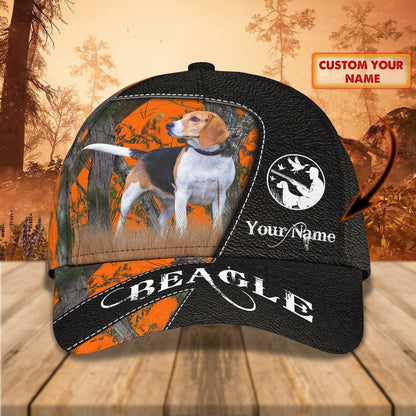 3D Classic Cap Love Beagle Personalized Name Cap 03 Lasfour CA1840
