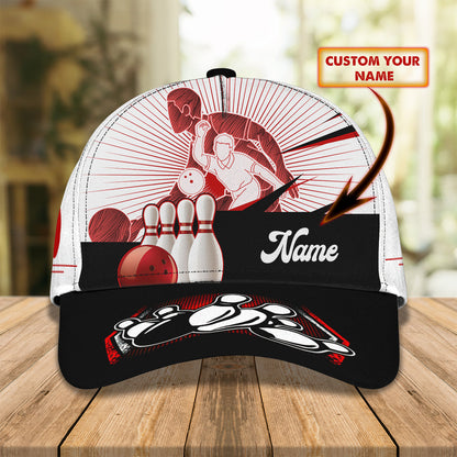 3D Classic Cap Bowling Personalized Name Cap 97 Lasfour CA2072