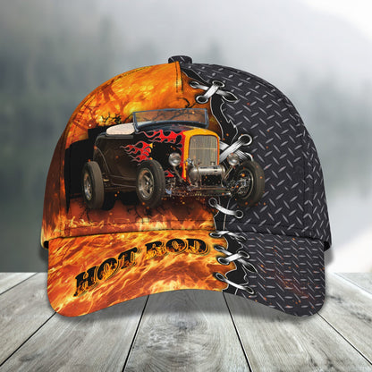 3D Classic Cap Hot Rod Old Man 1344 Classic Cap Lasfour CA2029