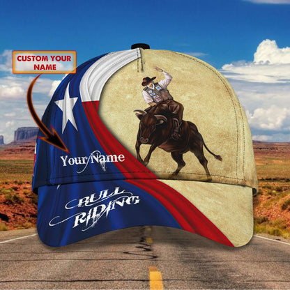 3D Classic Cap Bull Riding Personalized Name Cap138 Lasfour CA1991