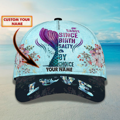 3D Classic Cap Mermaid Personalized Name Cap Nama454 Lasfour CA1360