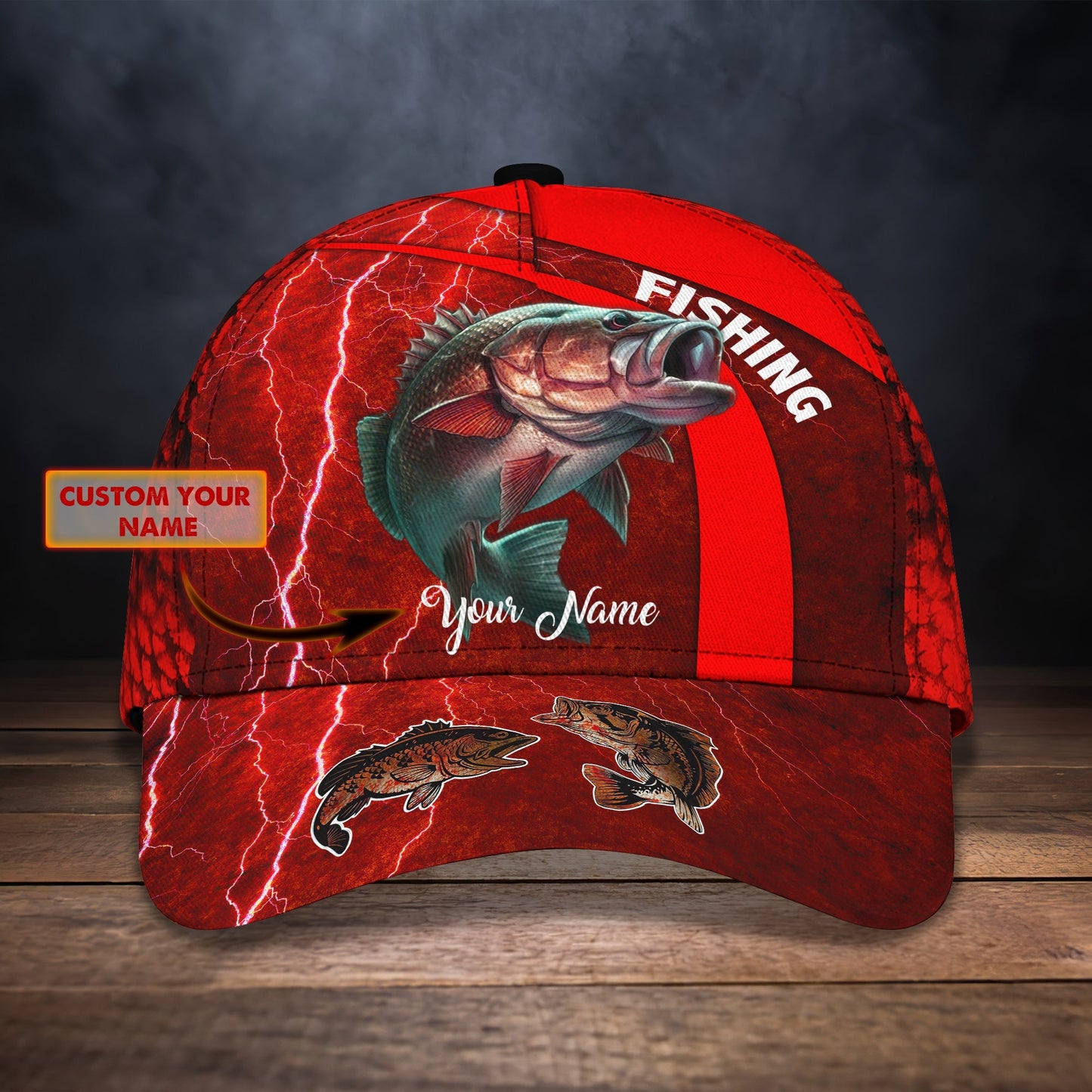 3D Classic Cap Red Snapperpersonalize Name Cap Nama179 Lasfour CA1716