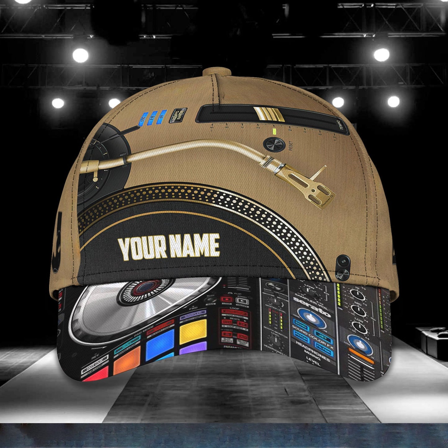 3D Classic Cap Disc Jockey 01 Personalized Name Cap Lasfour CA2373