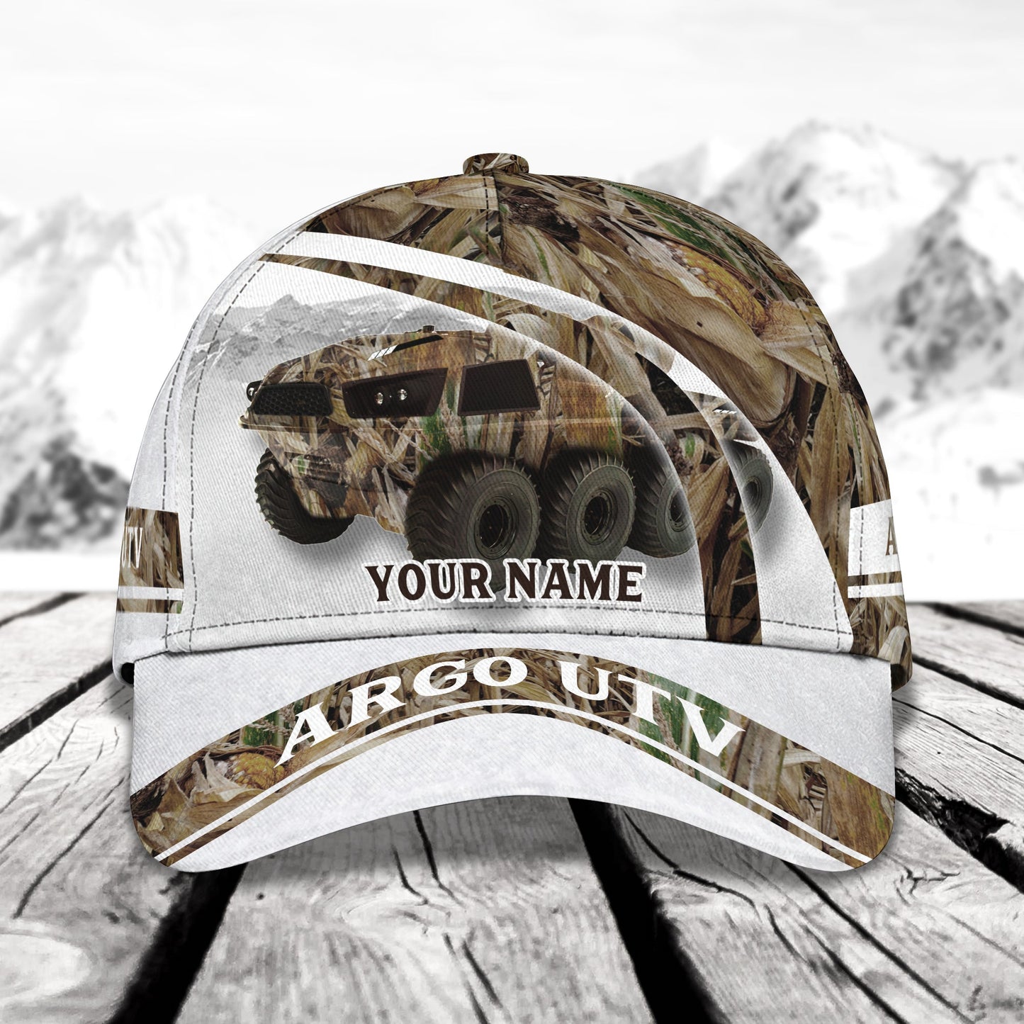 3D Classic Cap Snowmobile Camo 120 Personalized Name Cap 11 Lasfour CA2018