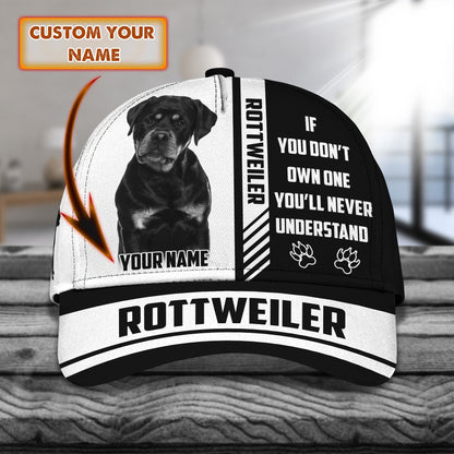3D Classic Cap Rottweiler Personalized Name Cap 132 Lasfour CA1431