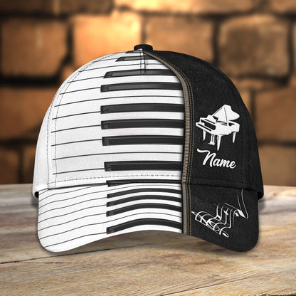 3D Classic Cap Piano Personalized Name Cap Lasfour CA2140