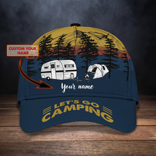 Personalized Camping Cap, Let's Go Camping 3D Classic Cap CA0228
