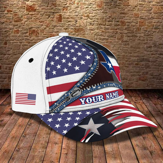 3D Classic Cap Texas Personalized Name Cap 49 Lasfour CA2321