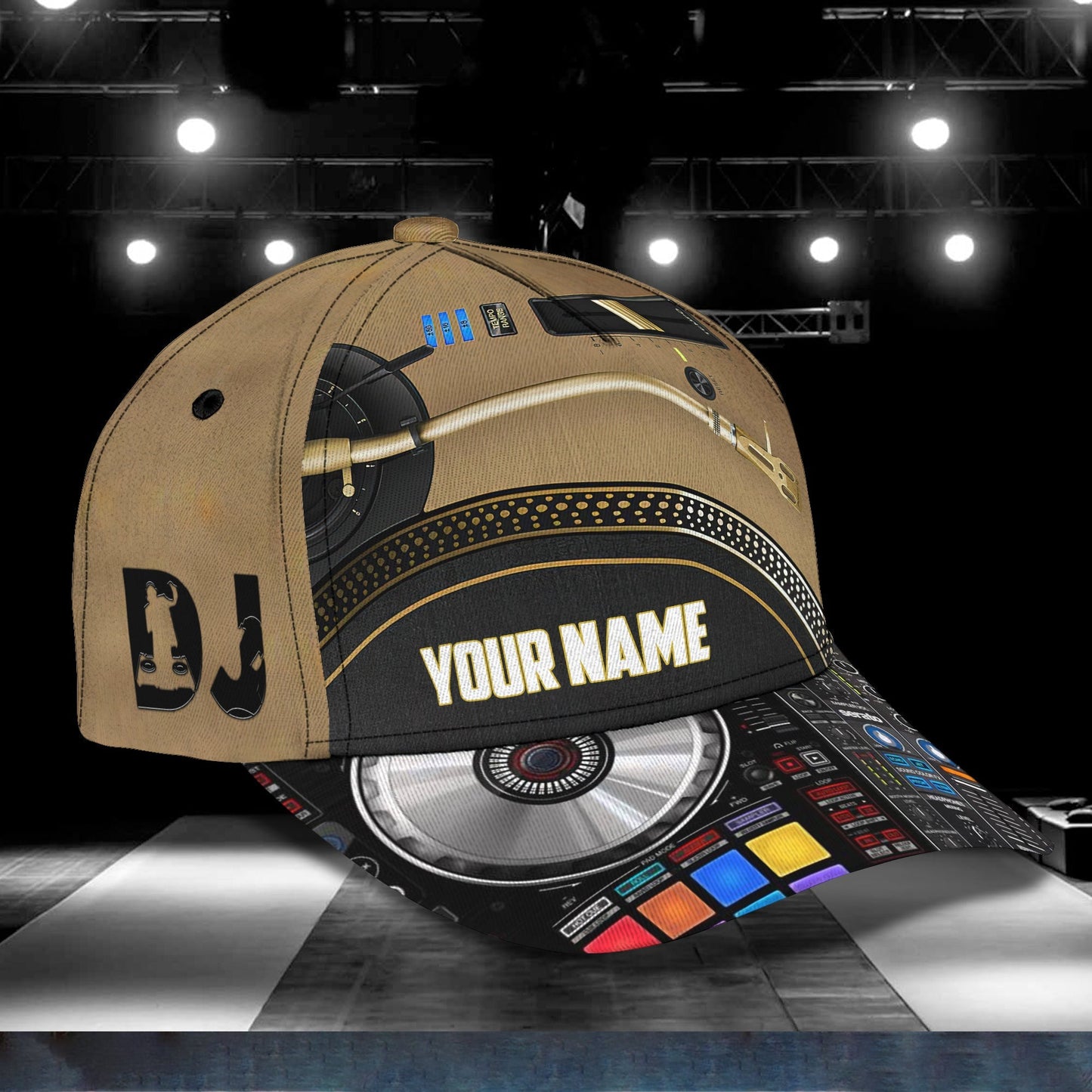 3D Classic Cap Disc Jockey 01 Personalized Name Cap Lasfour CA2373