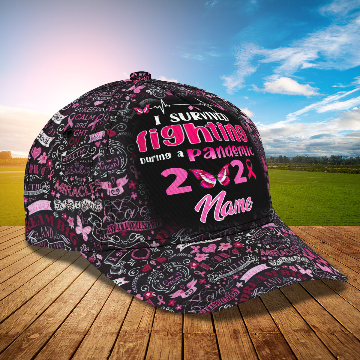 3D Classic Cap Bc Awareness Personalized Name Cap Lasfour CA1646