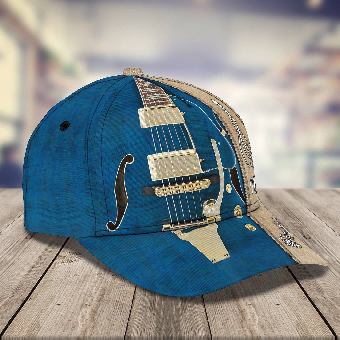 3D Classic Cap Electric Guitar Personalized Name Cap 234 Lasfour CA2142