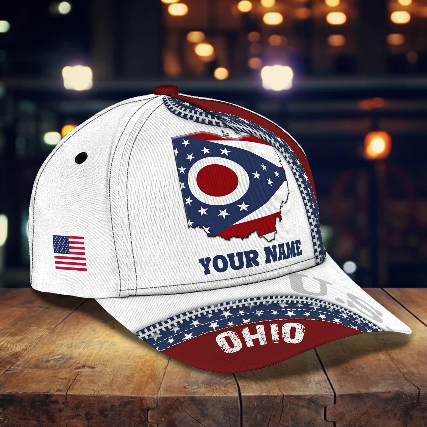 3D Classic Cap Ohio Personalized Name Cap 143 Lasfour CA1594
