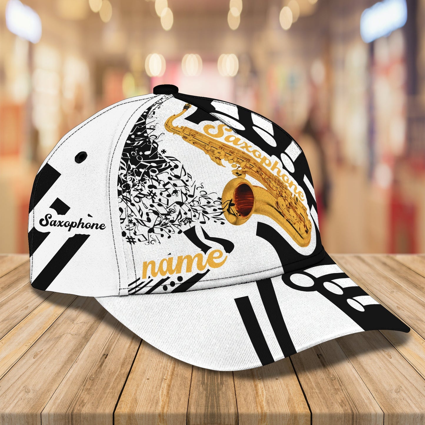 3D Classic Cap Saxophone Personalized Name Cap Nama404 Lasfour CA1098