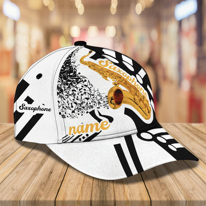 3D Classic Cap Saxophone Personalized Name Cap Nama404 Lasfour CA1098
