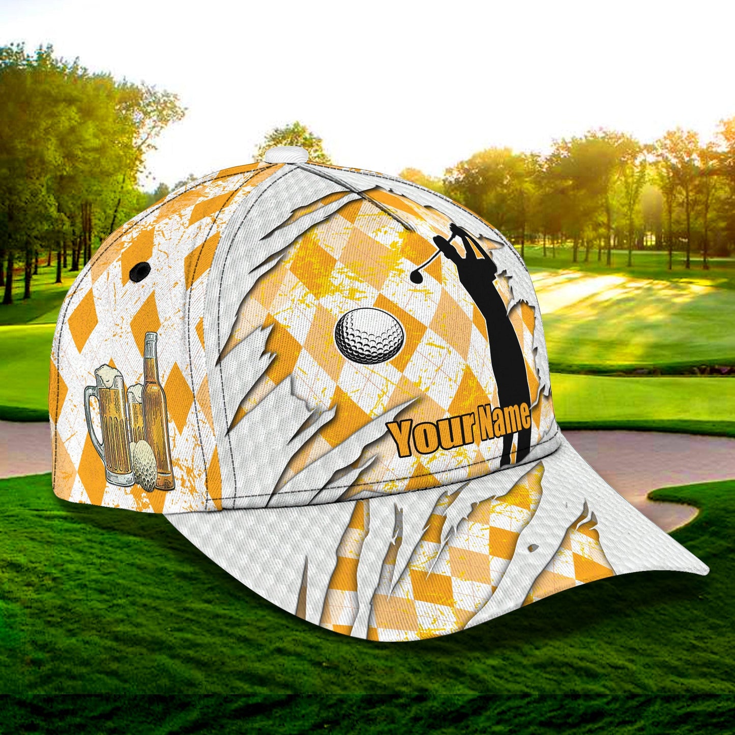 3D Classic Cap Golf 03 Personalized Name Cap Lasfour CA1048