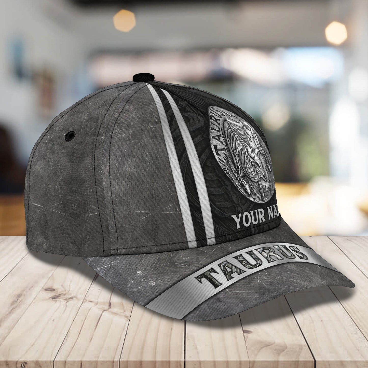 3D Classic Cap Taurus Personalized Name Cap Lasfour CA2129