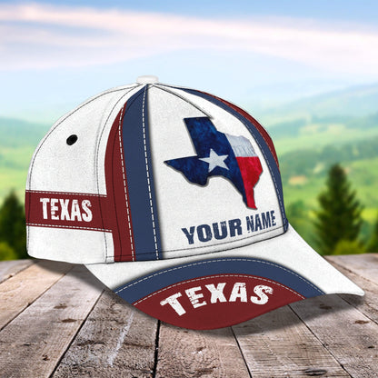 3D Classic Cap Texas Personalized Name Cap Lasfour CA1465