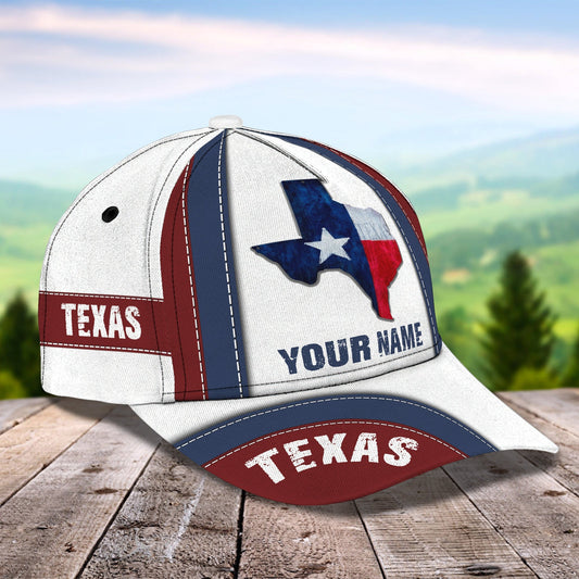 3D Classic Cap Texas Personalized Name Cap Lasfour CA1465