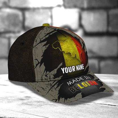 3D Classic Cap Belgium Personalized Name Cap 01 Lasfour CA1843