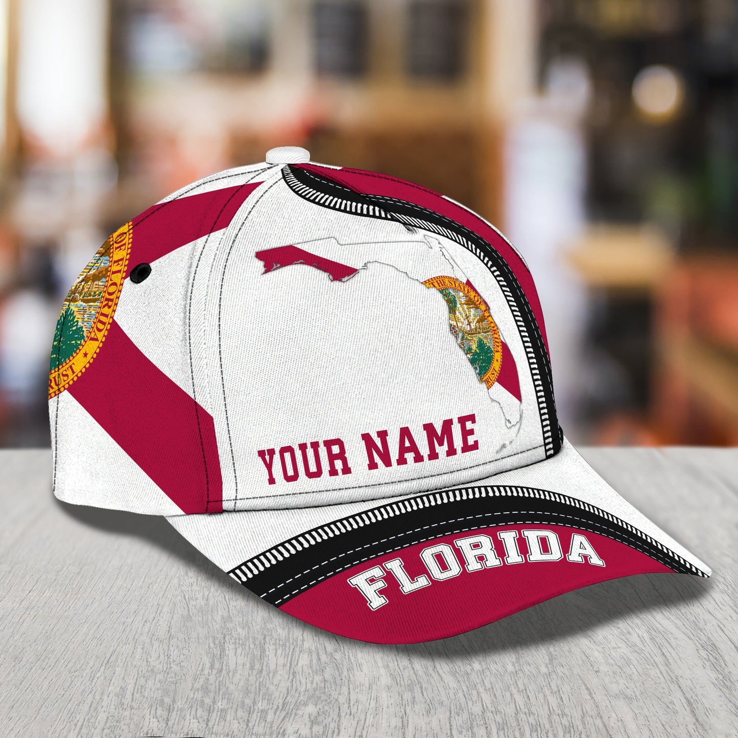 3D Classic Cap My Florida 3 Personalized Name Cap nama261 Lasfour CA1561
