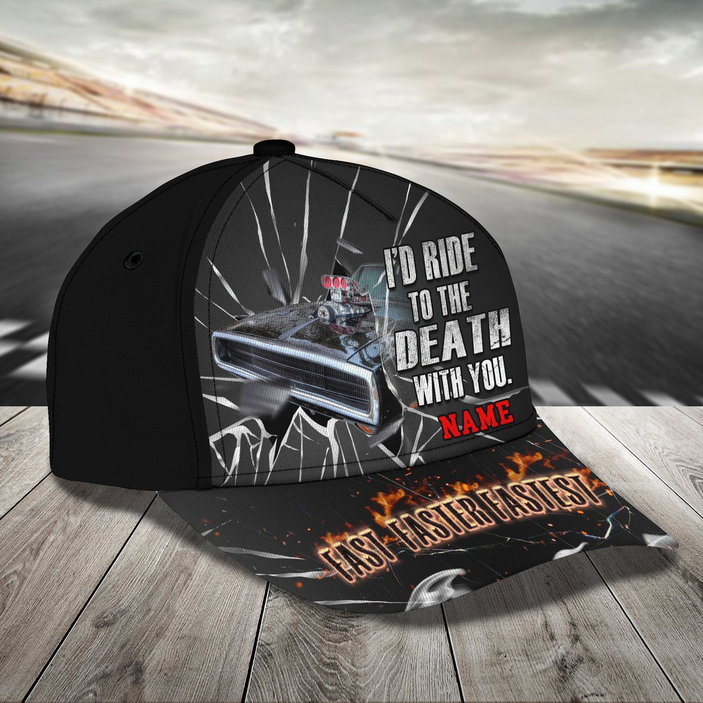 3D Classic Cap Racing Till The Death Personalized Name Cap 397 Lasfour CA1023