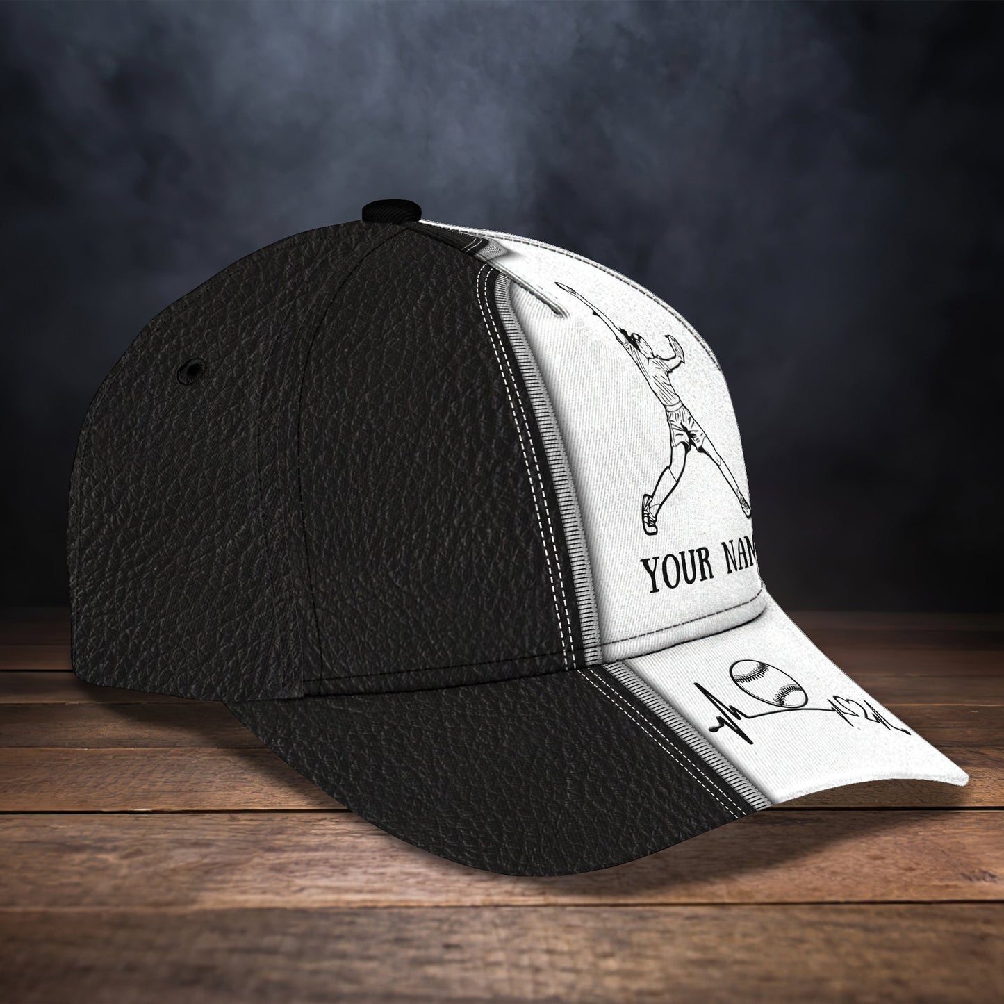 3D Classic Cap Softball Personalized Name Cap Lasfour CA1332