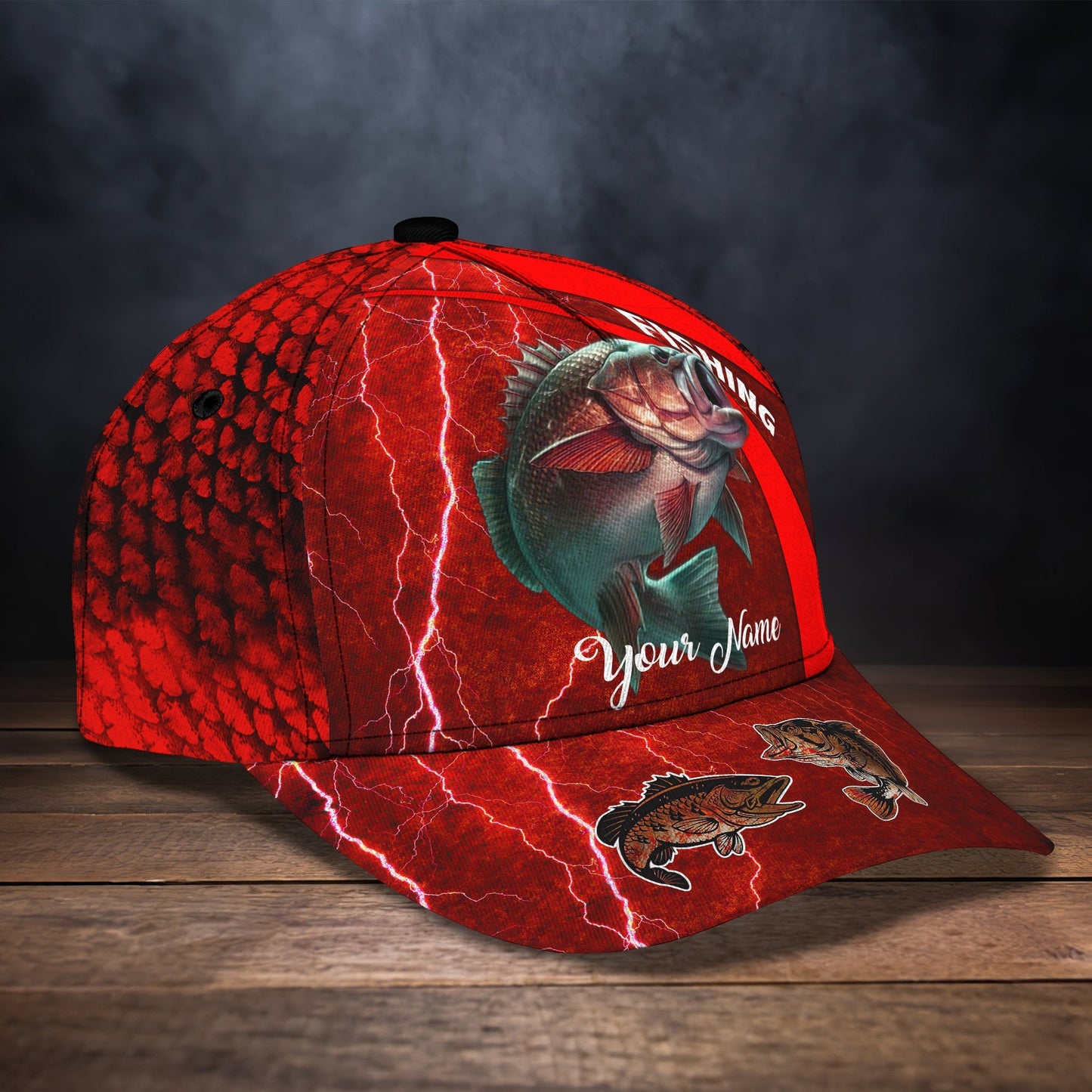 3D Classic Cap Red Snapperpersonalize Name Cap Nama179 Lasfour CA1716