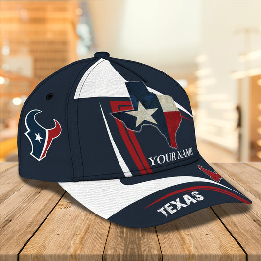 3D Classic Cap Texas Personalized Name Cap 02Lasfour CA1504