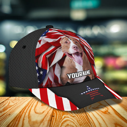 3D Classic Cap Love Pitbullpersonalized Name Cap Lasfour CA0962