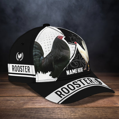 3D Classic Cap Rooster Personalized Name Cap 02 Lasfour CA1287