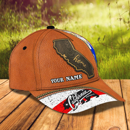 3D Classic Cap California Personalized Name Cap Lasfour CA1491