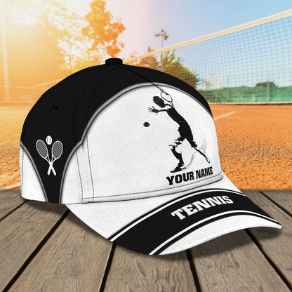 3D Classic Cap Tennis Personalized Name Cap Lasfour CA1193