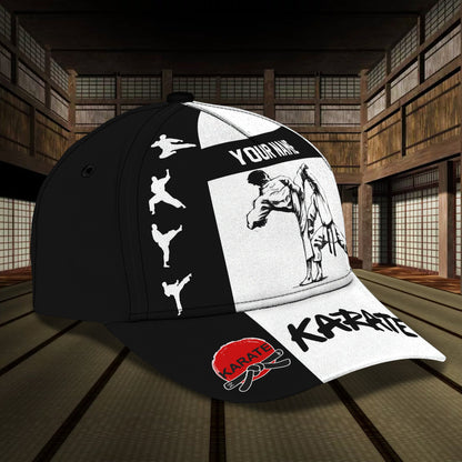 3D Classic Cap Karate Personalized Name Cap 120 Lasfour CA1321