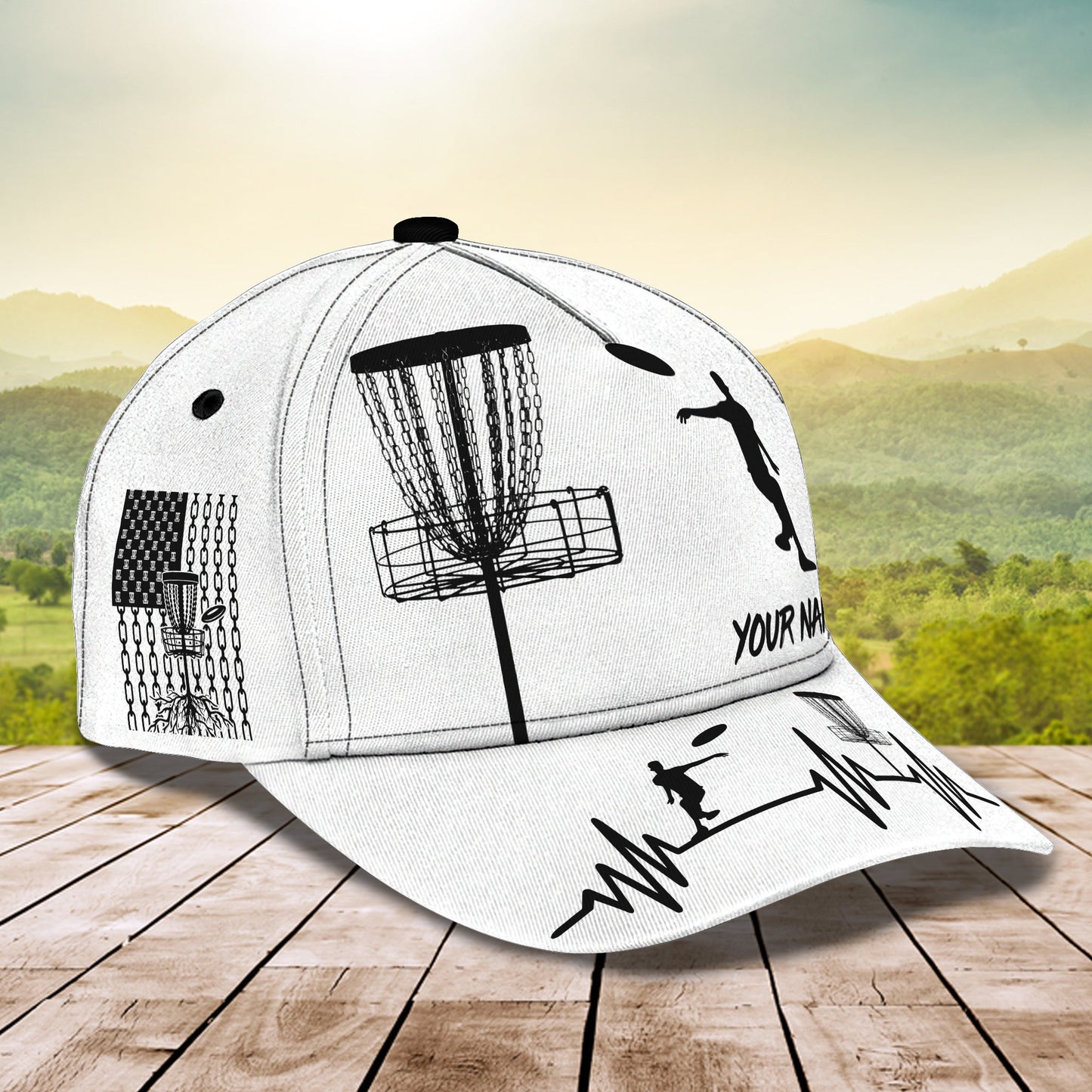 3D Classic Cap Disc Golf Personalized Name Cap Lasfour CA0036