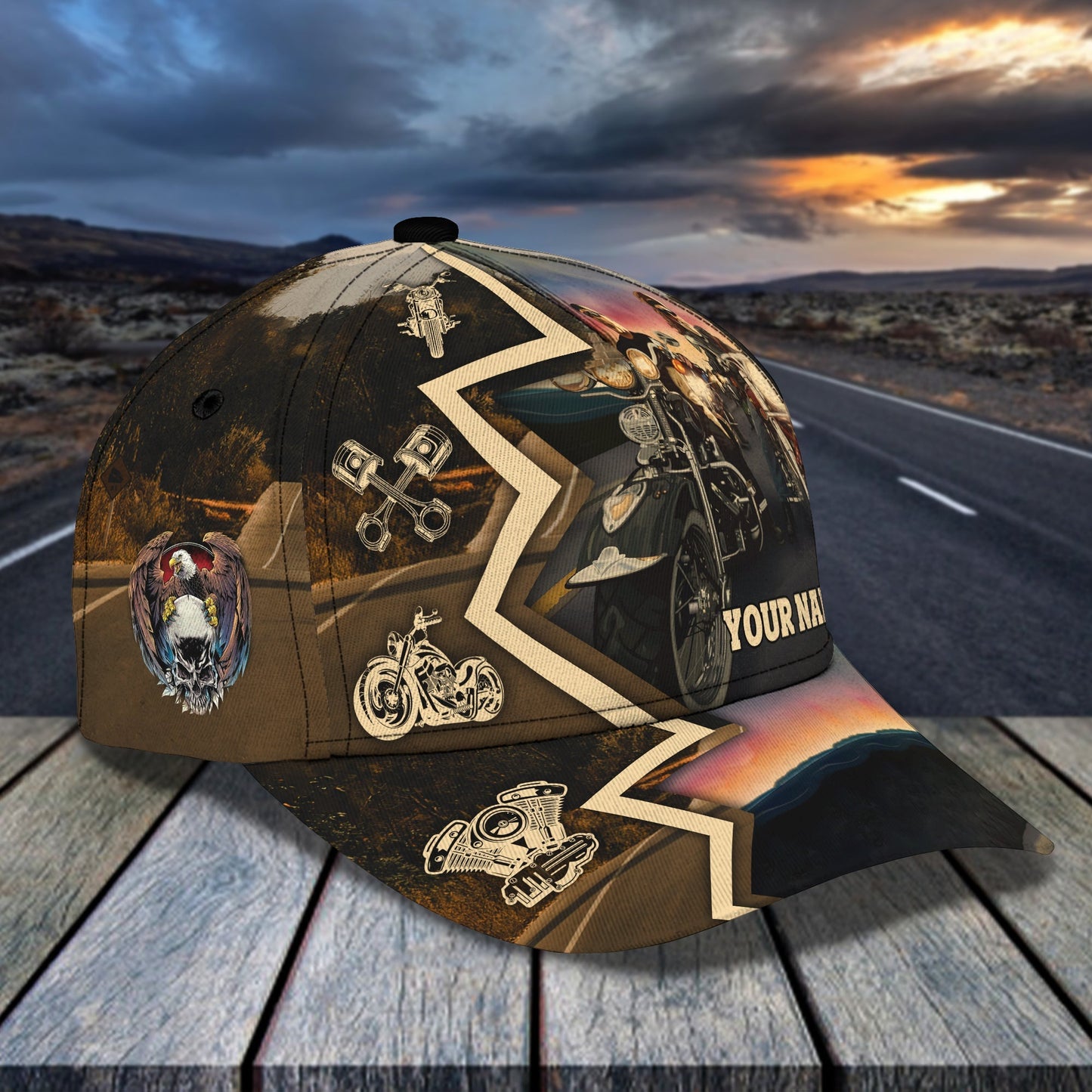 3D Classic Cap Ride Personalized Name Cap Lasfour CA1277