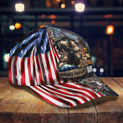 3D Classic Cap Our Heroes Personalized Name Cap Lasfour CA2290
