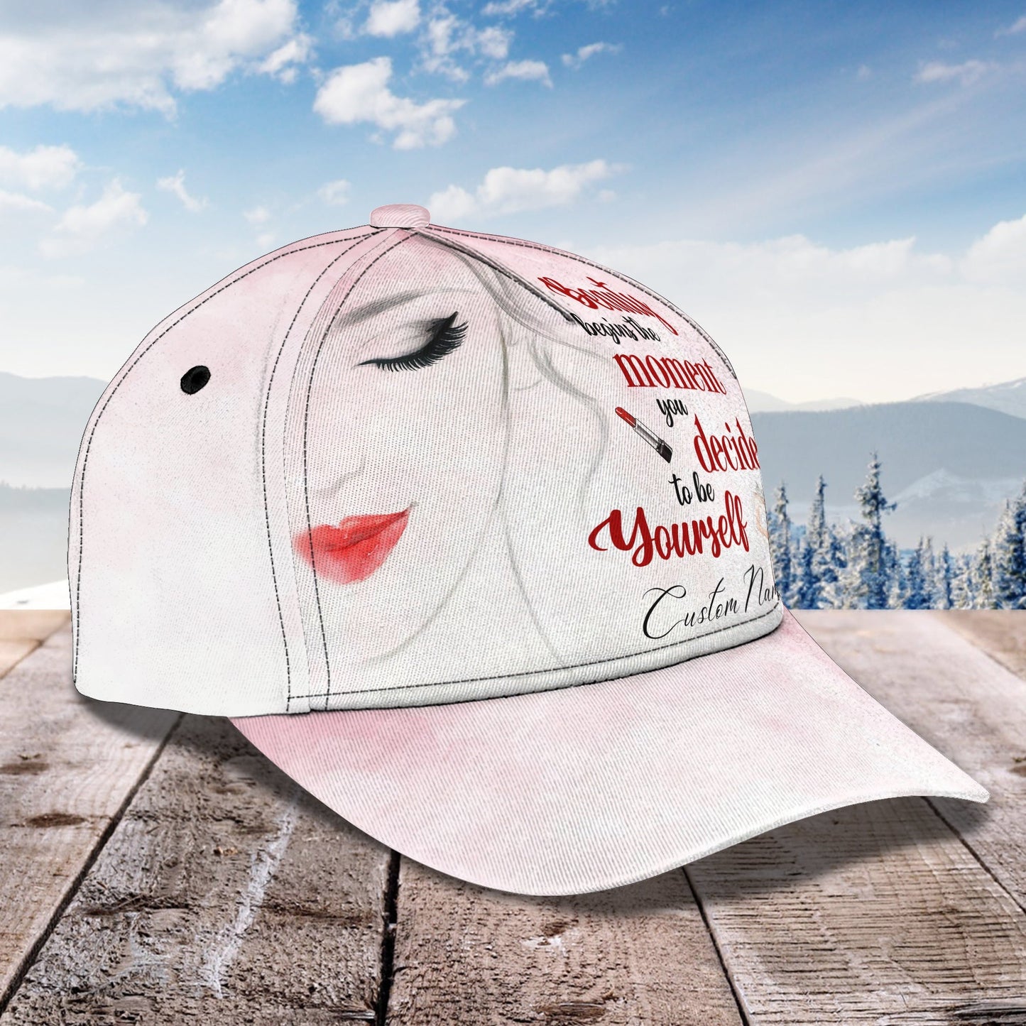 3D Classic Cap Makeup Beauty 2 Personalized Name Cap Namacap067 Lasfour CA1349