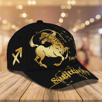 3D Classic Cap Sagittarius Personalized Name Cap 310 Lasfour CA1818