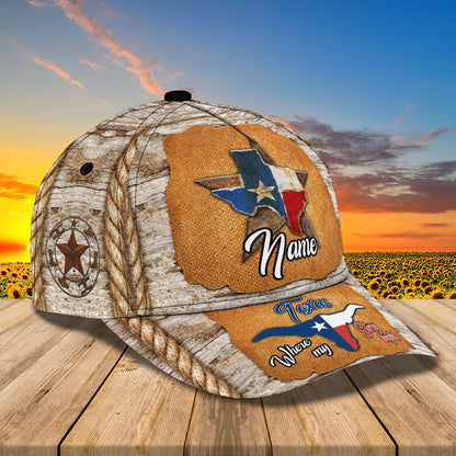 3D Classic Cap Texas12 Personalized Name Cap Lasfour CA2300